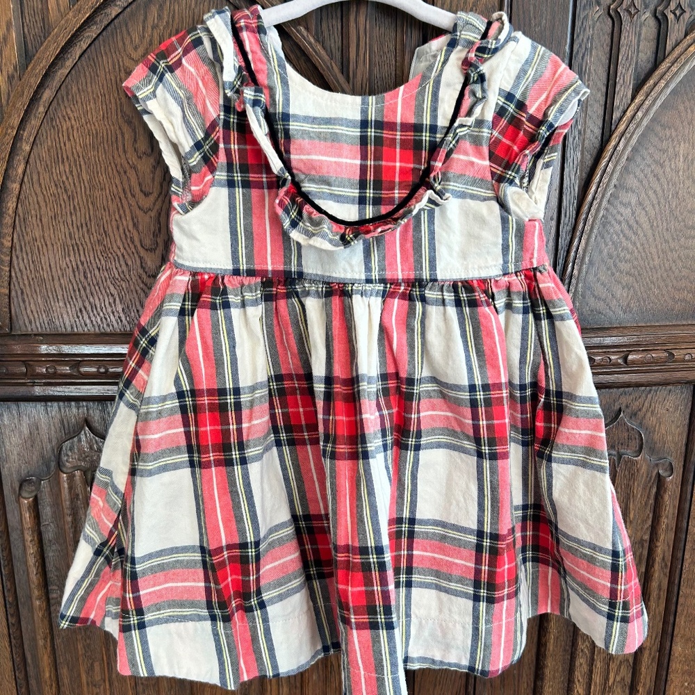 pink chicken plaid dress
